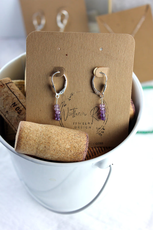 Shaded Amethyst Earrings